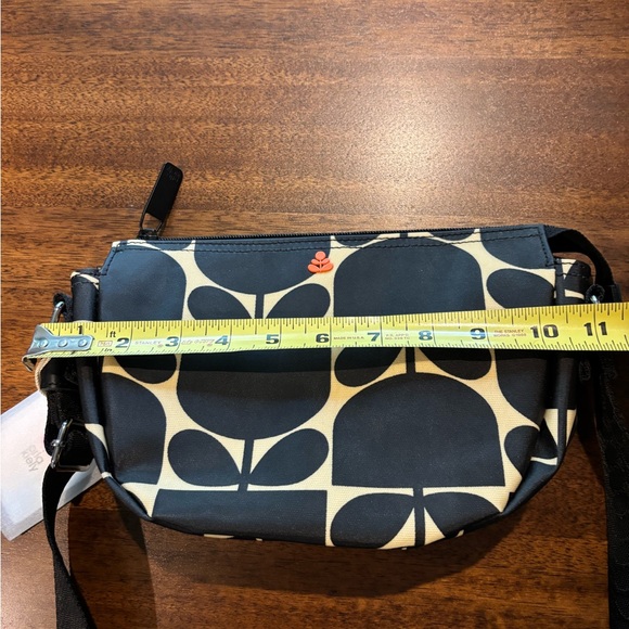 Orla Kiely Black and Cream Crossbody Bag - Picture 4 of 4